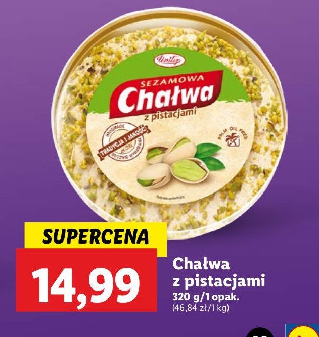 Chałwa z pistacjami Unitop promocja w Lidl