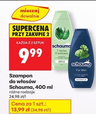 Szampon do włosów różne rodzaje promocja w Biedronka