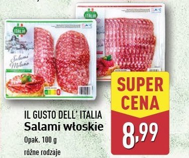 Salami włoskie Il gusto dell' italia promocja w Aldi