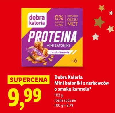 Mini batoniki z nerkowców Proteina o smaku karmelu promocja w Lidl