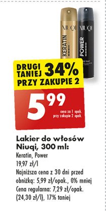 Lakier do włosów power promocja w Biedronka