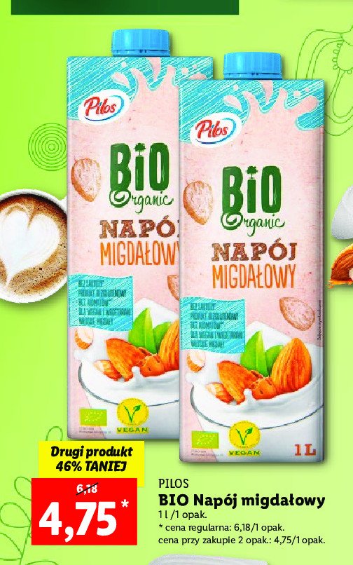 Napój migdałowy Pilos bio organic promocja