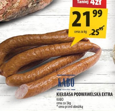 Kiełbasa podwawelska extra Kabo promocja w Arhelan