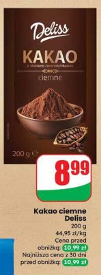 Kakao ciemne Deliss promocja w Dino