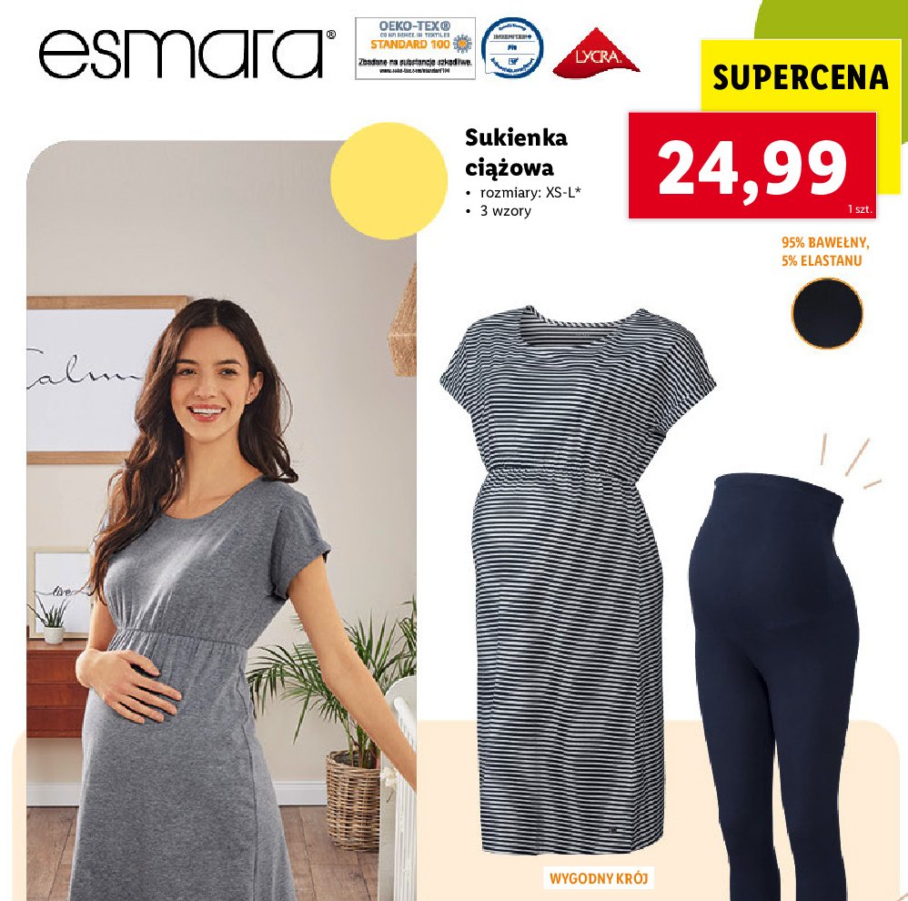 Sukienka ciążowa rozm. xs-l Esmara promocja