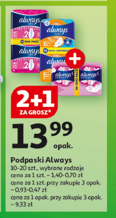 Podpaski super Always classic promocja w Auchan