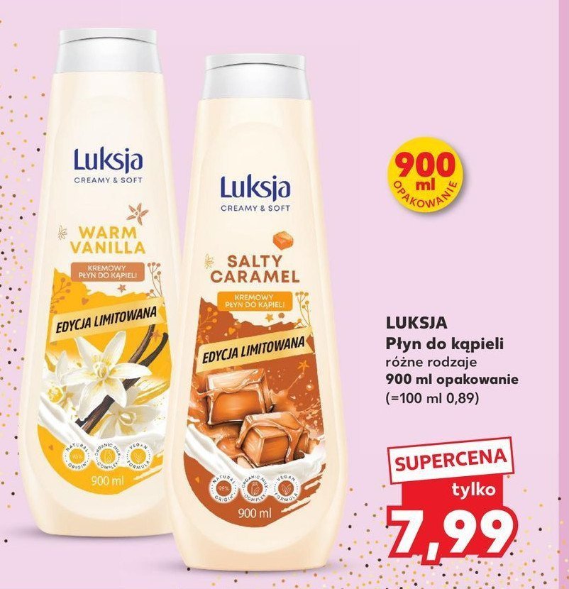 Płyn do kąpieli warm vanilla Luksja creamy & soft promocja