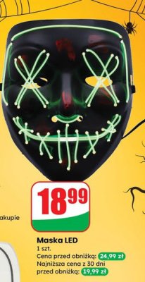 Maska LED Halloween promocja w Dino
