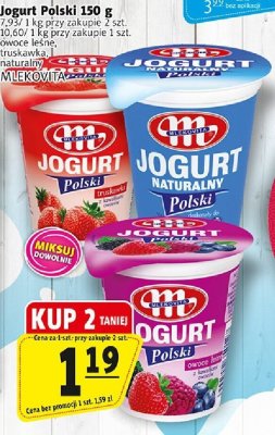 Jogurt Polski MLEKOVITA różne smaki 150 g promocja w Prim Market