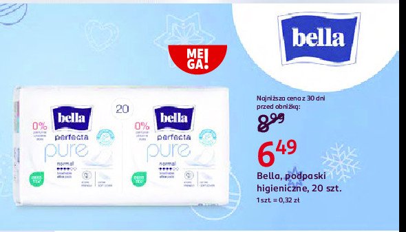 Podpaski normal Bella perfecta pure promocja w Rossmann