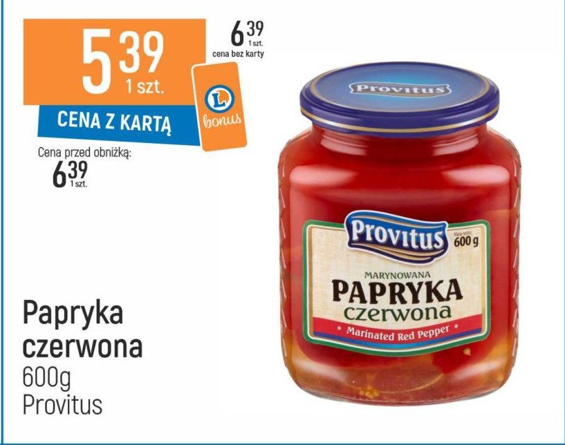 Papryka marynowana czerwona Provitus promocja