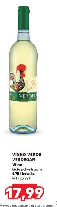 Wino VINHO VERDE VERDEGAR promocja w Kaufland