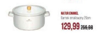 Garnek emaliowany 20cm Natura Enamel promocja w Stokrotka