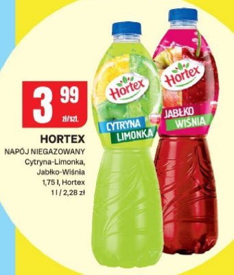 Napój Hortex niegazowany Cytryna-Limonka, Jabłko-Wiśnia promocja w Chorten