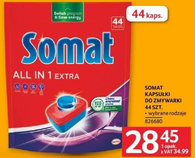 Kapsułki do zmywarki Somat All in 1 Extra 44 szt. wybrane rodzaje promocja w Selgros