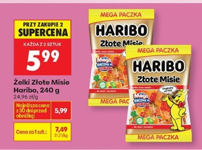 Żelki Złote Misie Haribo, 240 g promocja w Biedronka