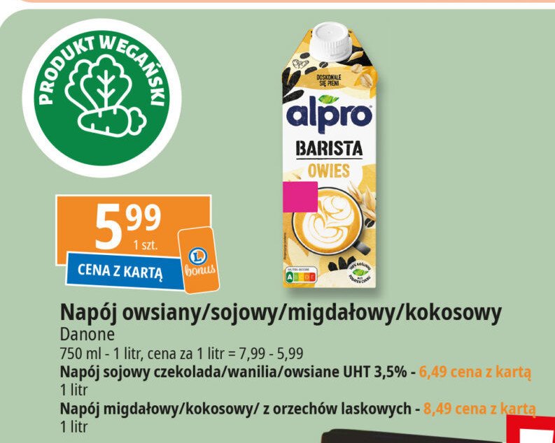 Napój sojowy barista Alpro promocja