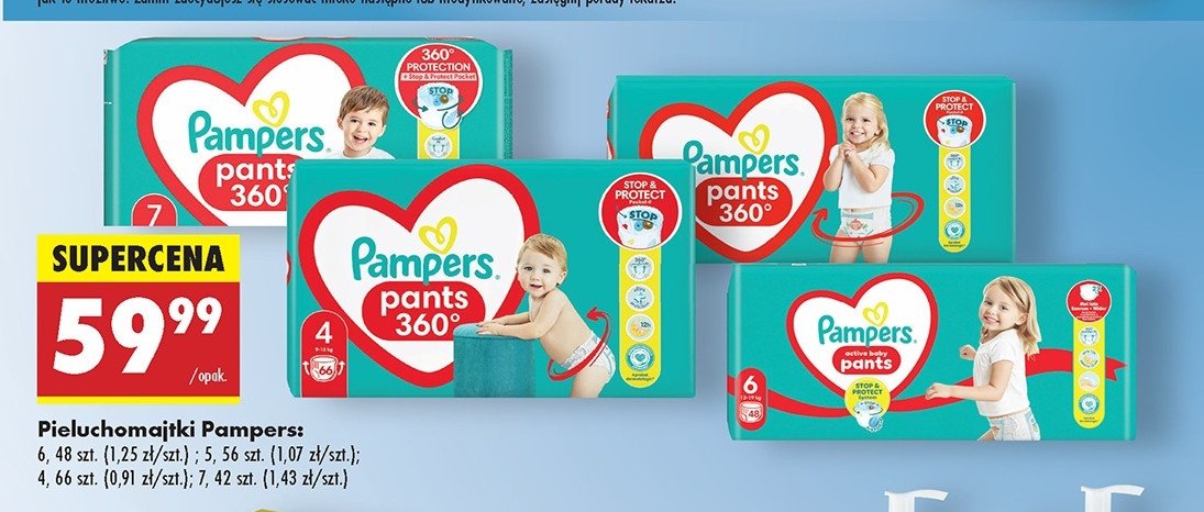 Pieluchomajtki 4 Pampers pants promocja