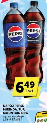 Napój Pepsi, Mirinda, 7Up wybrane rodzaje promocja w Euro Sklep