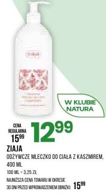 Odżywka Ziaja mleczko do ciała z kasztanem, 400 ml promocja w Drogerie Natura