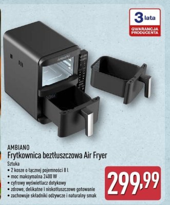 Frytkownica beztłuszczowa Air Fryer AMBIANO promocja w Aldi