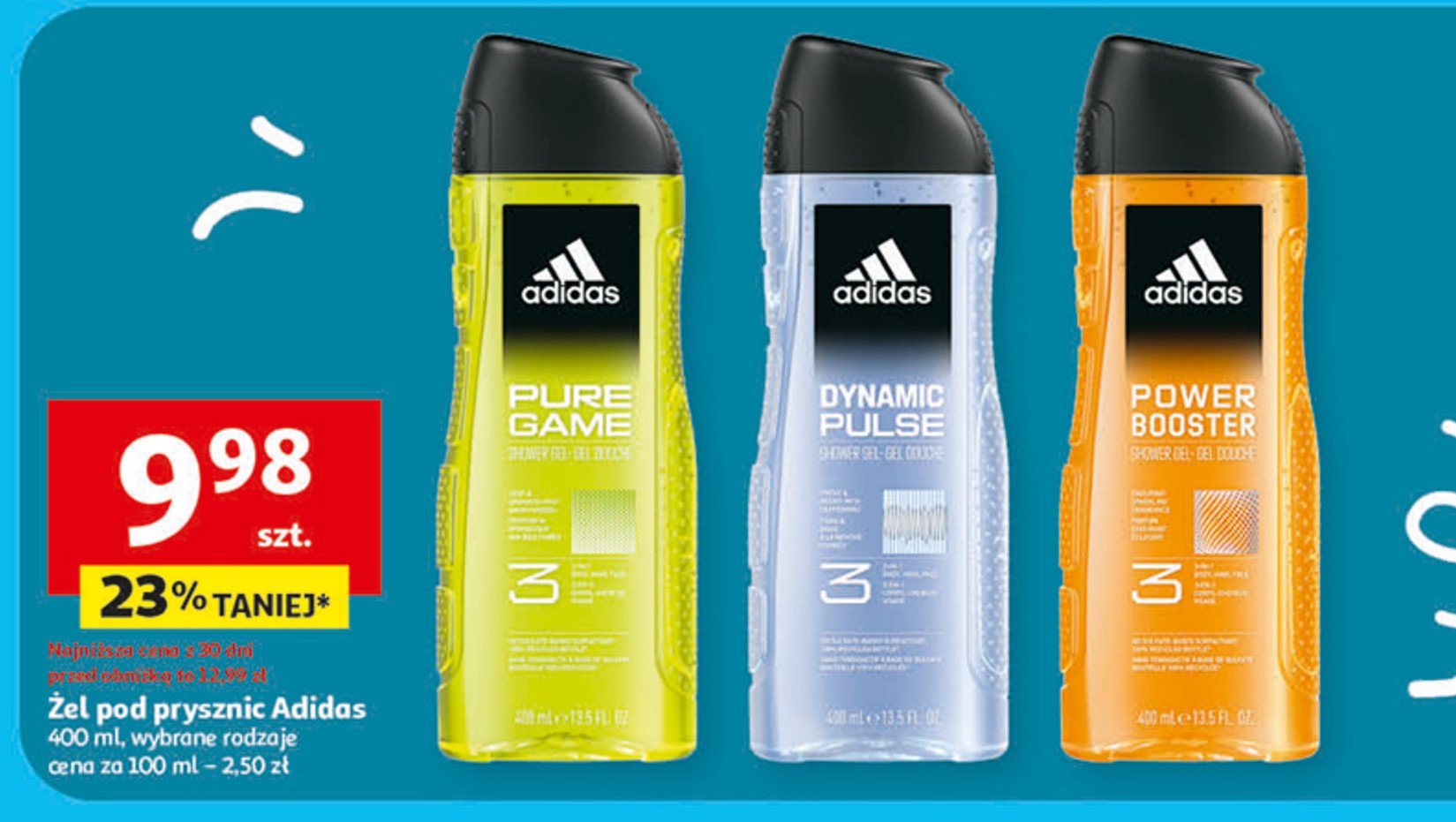 Żel pod prysznic Adidas men dynamic pulse Adidas cosmetics promocja