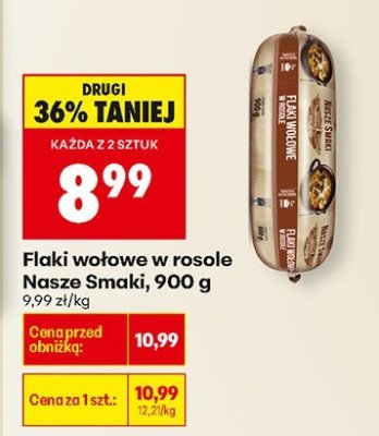 Flaki wołowe w rosole Nasze Smaki, 900 g promocja w Biedronka