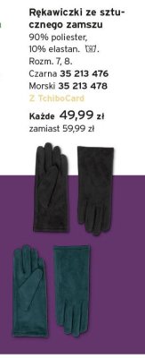 Rękawiczki ze sztucznego zamszu czarna Tchibo promocja