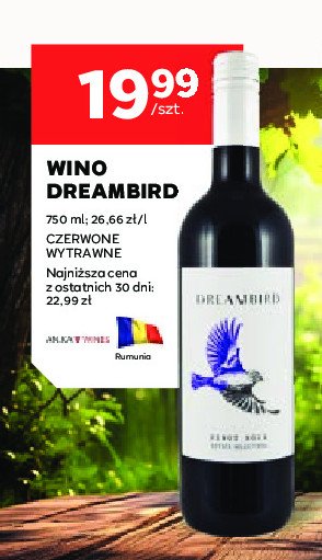 Wino DREAMBIRD PINOT NOIR promocja