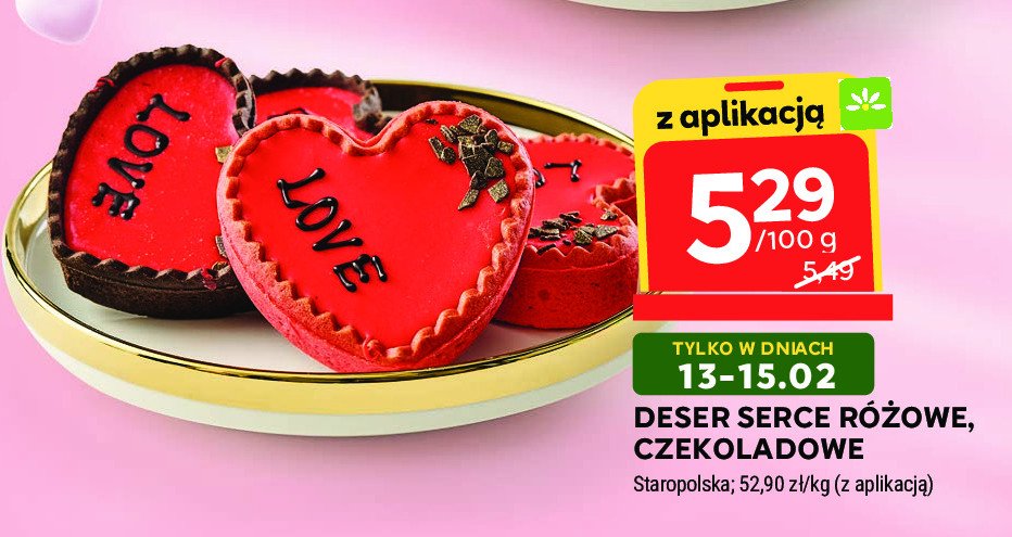 Deser serce różowe STAROPOLSKA promocja