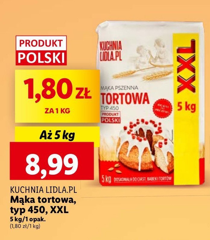 Mąka pszenna tortowa typ 450 Kuchnia lidla.pl promocja
