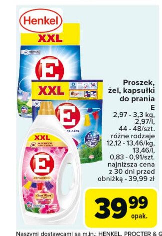 Kapsułki do prania kolor E 3+1 power caps promocja