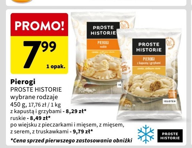 Pierogi po wiejsku Iglotex proste historie promocja w Intermarche