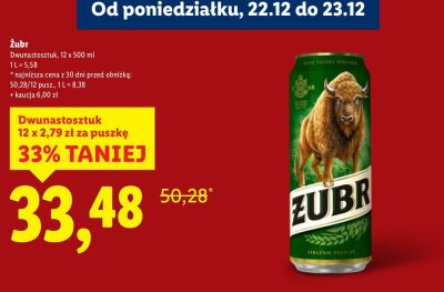 Piwo Żubr promocja w Lidl