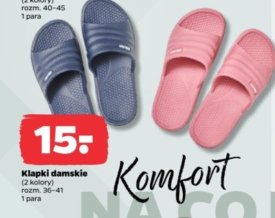 Klapki damskie Komfort (2 kolory) promocja w Netto