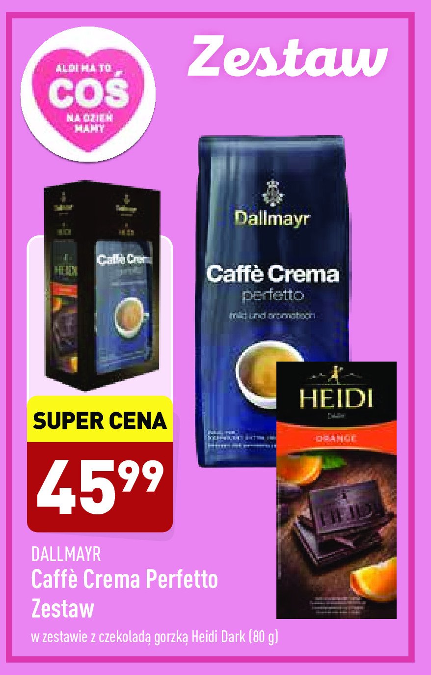 Zestaw kawa caffe crema + czekolada heidi Dallmayr zestaw promocje