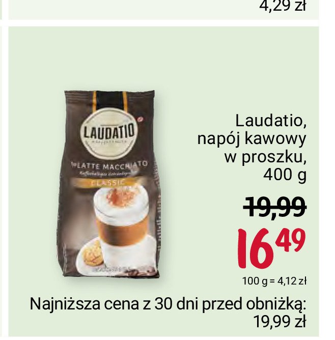 Kawa LAUDATIO LATTE MACCHIATO promocja