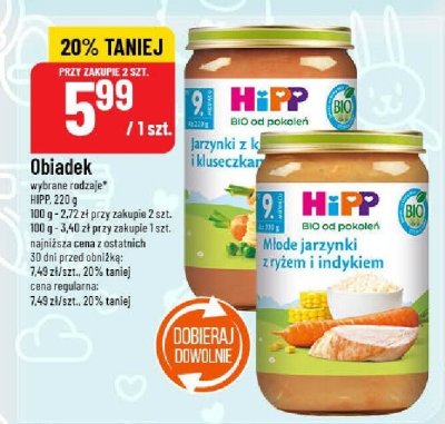 Obiadek HiPP promocja w POLOmarket