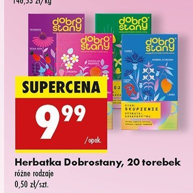 Herbatka skupienie Dobrostany promocja w Biedronka