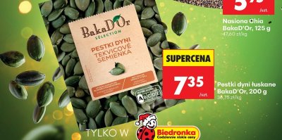 Pestki dyni łuskane BakaD'Or, 200 g promocja w Biedronka