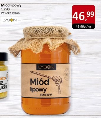 Miód lipowy 1,25kg promocja w Market Point