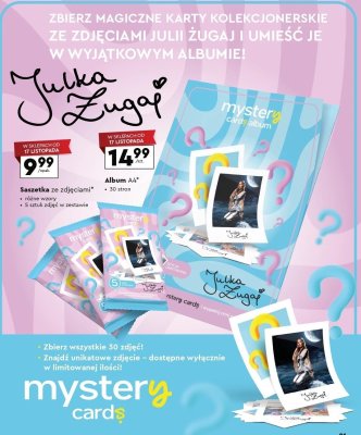 Album A4 Mystery Cards Julka Żugaj 30 stron promocja w Biedronka