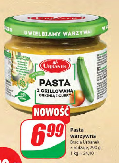 Pasta z grillowaną cukinią i curry Urbanek promocja