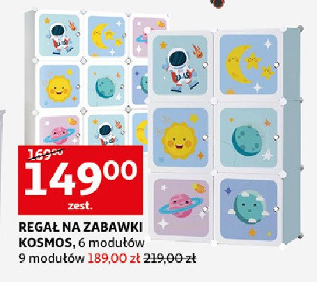 Regał na zabawki kosmos 9 modułów promocja