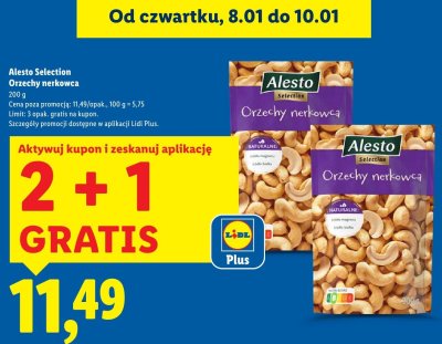 Orzechy nerkowca prażone niesolone Trader joe's promocja w Lidl