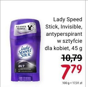 Dezodorant powder fresh Lady speed stick invisible dry promocja