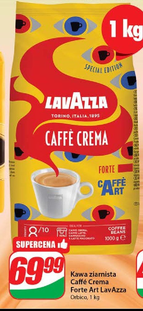 Kawa Lavazza caffe crema promocja w Dino