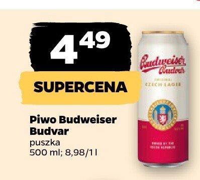 Piwo Budweiser Budvar promocja w Netto