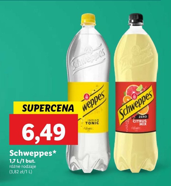 Napój citrus mix zero Schweppes promocja