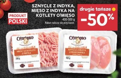 Sznycle z indyka, mięso z indyka na kotlety O!mięso promocja w Stokrotka